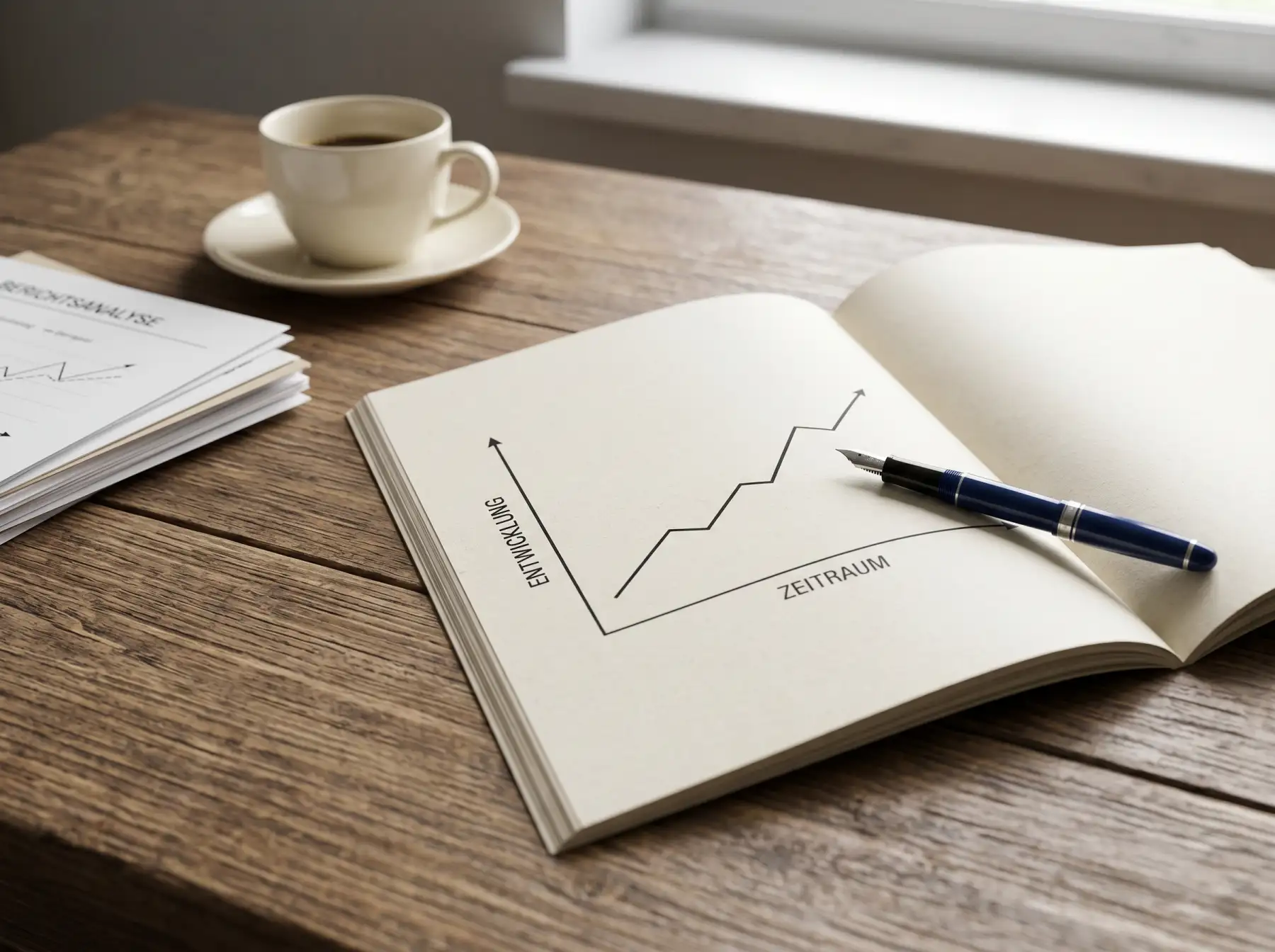 Analytisches Dokument mit einfachem Linienchart zum deutschen Pferdewett-Markt